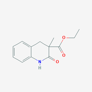 molecular formula C13H15NO3 B2565207 Ethyl 3-methyl-2-oxo-1,2,3,4-tetrahydroquinoline-3-carboxylate CAS No. 131781-54-9