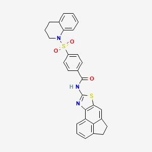 N-(4,5-dihydroacenaphtho[5,4-d]thiazol-8-yl)-4-((3,4-dihydroquinolin-1(2H)-yl)sulfonyl)benzamide