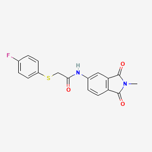 2-(4-fluorophenyl)sulfanyl-N-(2-methyl-1,3-dioxoisoindol-5-yl)acetamide
