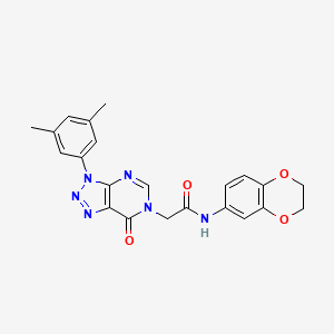 N-(2,3-dihydrobenzo[b][1,4]dioxin-6-yl)-2-(3-(3,5-dimethylphenyl)-7-oxo-3H-[1,2,3]triazolo[4,5-d]pyrimidin-6(7H)-yl)acetamide
