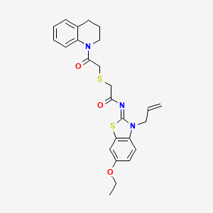 (Z)-N-(3-allyl-6-ethoxybenzo[d]thiazol-2(3H)-ylidene)-2-((2-(3,4-dihydroquinolin-1(2H)-yl)-2-oxoethyl)thio)acetamide