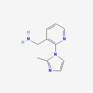 molecular formula C10H12N4 B2565234 [2-(2-methyl-1H-imidazol-1-yl)pyridin-3-yl]methanamine CAS No. 954569-50-7