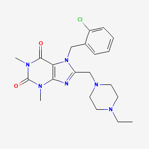 7-(2-chlorobenzyl)-8-((4-ethylpiperazin-1-yl)methyl)-1,3-dimethyl-1H-purine-2,6(3H,7H)-dione