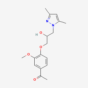 1-Acetyl-4-[3-(3,5-dimethylpyrazolyl)-2-hydroxypropoxy]-3-methoxybenzene