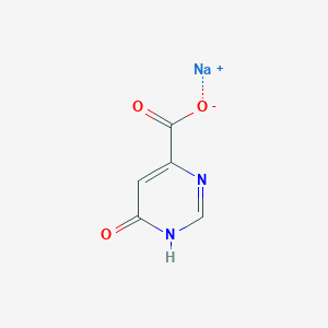 molecular formula C5H3N2NaO3 B2565240 Sodium 6-hydroxypyrimidine-4-carboxylate CAS No. 2138010-70-3
