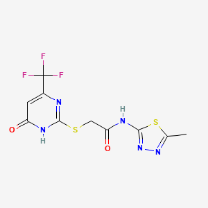 N-(5-methyl-1,3,4-thiadiazol-2-yl)-2-((6-oxo-4-(trifluoromethyl)-1,6-dihydropyrimidin-2-yl)thio)acetamide