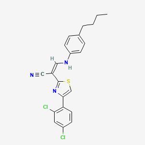 (Z)-3-((4-butylphenyl)amino)-2-(4-(2,4-dichlorophenyl)thiazol-2-yl)acrylonitrile