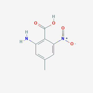 molecular formula C8H8N2O4 B025653 2-Amino-4-methyl-6-nitrobenzoic acid CAS No. 100093-07-0