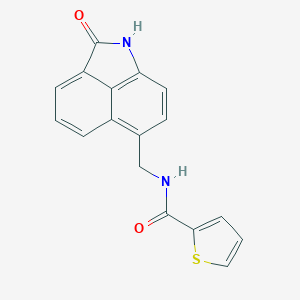 molecular formula C17H12N2O2S B256530 N-((2-Oxo-1,2-dihydrobenzo[cd]indol-6-yl)methyl)thiophene-2-carboxamide 