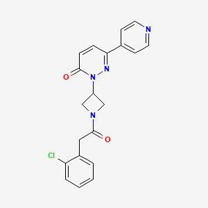 molecular formula C20H17ClN4O2 B2565313 2-{1-[2-(2-Chlorophenyl)acetyl]azetidin-3-yl}-6-(pyridin-4-yl)-2,3-dihydropyridazin-3-one CAS No. 2380087-67-0