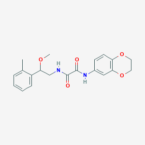 molecular formula C20H22N2O5 B2565347 N-(2,3-dihydro-1,4-benzodioxin-6-yl)-N'-[2-methoxy-2-(2-methylphenyl)ethyl]ethanediamide CAS No. 1704665-32-6