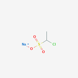 molecular formula C2H4ClNaO3S B2565354 sodium 1-chloroethane-1-sulfonate CAS No. 116277-82-8