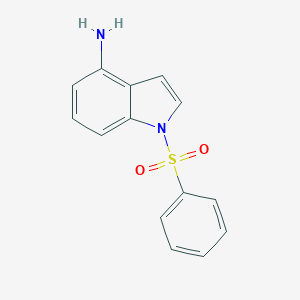 molecular formula C14H12N2O2S B025654 1-(Benzenesulfonyl)indol-4-amine CAS No. 100557-22-0