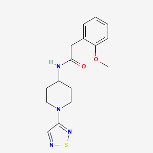 molecular formula C16H20N4O2S B2565402 2-(2-methoxyphenyl)-N-[1-(1,2,5-thiadiazol-3-yl)piperidin-4-yl]acetamide CAS No. 2034458-06-3