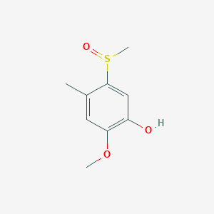 molecular formula C9H12O3S B2565403 5-Methanesulfinyl-2-methoxy-4-methylphenol CAS No. 81732-00-5