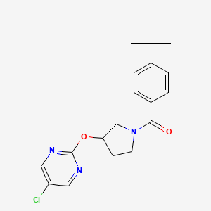 molecular formula C19H22ClN3O2 B2565411 (4-(Tert-butyl)phenyl)(3-((5-chloropyrimidin-2-yl)oxy)pyrrolidin-1-yl)methanone CAS No. 2034250-73-0