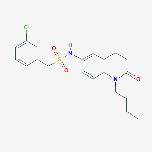 molecular formula C20H23ClN2O3S B2565423 N-(1-butyl-2-oxo-1,2,3,4-tetrahydroquinolin-6-yl)-1-(3-chlorophenyl)methanesulfonamide CAS No. 941955-28-8