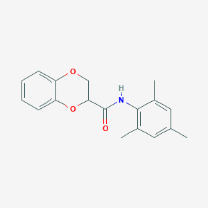molecular formula C18H19NO3 B2565429 N-(2,4,6-trimethylphenyl)-2,3-dihydro-1,4-benzodioxine-3-carboxamide CAS No. 303031-77-8
