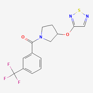 (3-((1,2,5-Thiadiazol-3-yl)oxy)pyrrolidin-1-yl)(3-(trifluoromethyl)phenyl)methanone