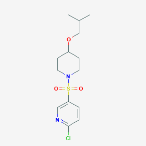 2-Chloro-5-{[4-(2-methylpropoxy)piperidin-1-yl]sulfonyl}pyridine