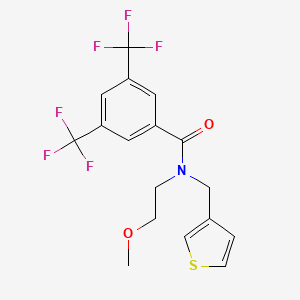N-(2-methoxyethyl)-N-(thiophen-3-ylmethyl)-3,5-bis(trifluoromethyl)benzamide