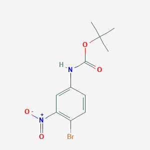 molecular formula C11H13BrN2O4 B2565451 tert-butyl N-(4-bromo-3-nitrophenyl)carbamate CAS No. 1380445-22-6