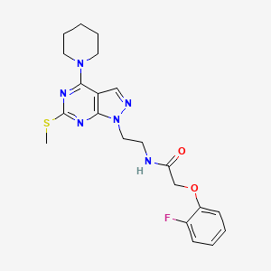 2-(2-fluorophenoxy)-N-(2-(6-(methylthio)-4-(piperidin-1-yl)-1H-pyrazolo[3,4-d]pyrimidin-1-yl)ethyl)acetamide