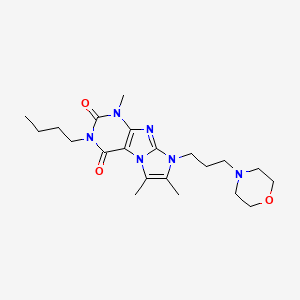 3-butyl-1,6,7-trimethyl-8-(3-morpholinopropyl)-1H-imidazo[2,1-f]purine-2,4(3H,8H)-dione