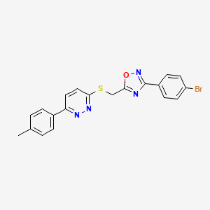 3-({[3-(4-Bromophenyl)-1,2,4-oxadiazol-5-yl]methyl}sulfanyl)-6-(4-methylphenyl)pyridazine