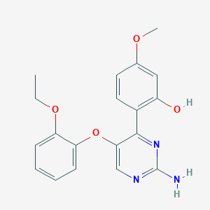 2-(2-Amino-5-(2-ethoxyphenoxy)pyrimidin-4-yl)-5-methoxyphenol