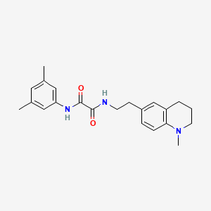 molecular formula C22H27N3O2 B2565498 N'-(3,5-dimethylphenyl)-N-[2-(1-methyl-1,2,3,4-tetrahydroquinolin-6-yl)ethyl]ethanediamide CAS No. 946209-19-4