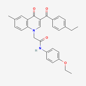 molecular formula C29H28N2O4 B2565501 N-(4-ethoxyphenyl)-2-[3-(4-ethylbenzoyl)-6-methyl-4-oxo-1,4-dihydroquinolin-1-yl]acetamide CAS No. 898360-60-6
