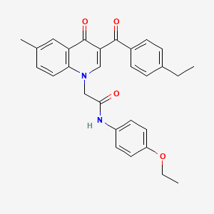 N-(4-ethoxyphenyl)-2-(3-(4-ethylbenzoyl)-6-methyl-4-oxoquinolin-1(4H)-yl)acetamide