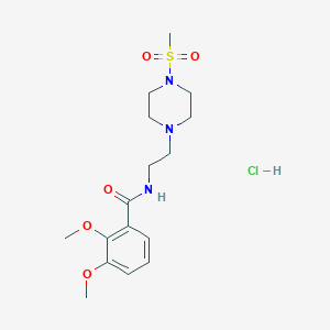 2,3-dimethoxy-N-(2-(4-(methylsulfonyl)piperazin-1-yl)ethyl)benzamide hydrochloride