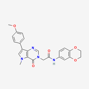 N-(2,3-dihydrobenzo[b][1,4]dioxin-6-yl)-2-(7-(4-methoxyphenyl)-5-methyl-4-oxo-4,5-dihydro-3H-pyrrolo[3,2-d]pyrimidin-3-yl)acetamide