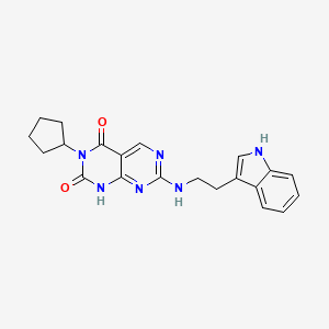 3-cyclopentyl-7-{[2-(1H-indol-3-yl)ethyl]amino}pyrimido[4,5-d]pyrimidine-2,4(1H,3H)-dione