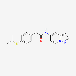2-(4-(isopropylthio)phenyl)-N-(pyrazolo[1,5-a]pyridin-5-yl)acetamide