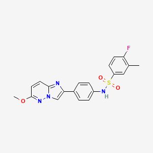 4-fluoro-N-(4-(6-methoxyimidazo[1,2-b]pyridazin-2-yl)phenyl)-3-methylbenzenesulfonamide