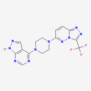 6-[4-(1H-Pyrazolo[3,4-d]pyrimidin-4-yl)piperazin-1-yl]-3-(trifluoromethyl)-[1,2,4]triazolo[4,3-b]pyridazine
