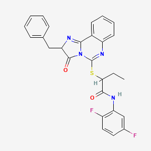 2-((2-benzyl-3-oxo-2,3-dihydroimidazo[1,2-c]quinazolin-5-yl)thio)-N-(2,5-difluorophenyl)butanamide
