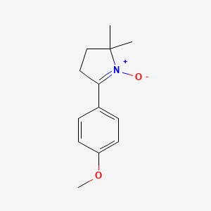 molecular formula C13H17NO2 B2565578 5-(4-methoxyphenyl)-2,2-dimethyl-3,4-dihydro-2H-pyrrolium-1-olate CAS No. 84628-14-8