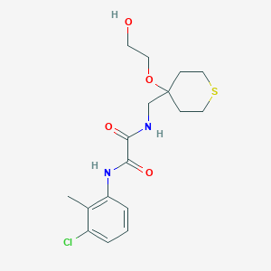 N1-(3-chloro-2-methylphenyl)-N2-((4-(2-hydroxyethoxy)tetrahydro-2H-thiopyran-4-yl)methyl)oxalamide