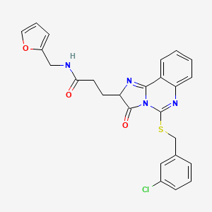 3-{5-[(3-chlorobenzyl)thio]-3-oxo-2,3-dihydroimidazo[1,2-c]quinazolin-2-yl}-N-(2-furylmethyl)propanamide