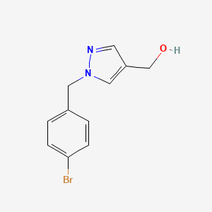 molecular formula C11H11BrN2O B2565583 {1-[(4-bromophenyl)methyl]-1H-pyrazol-4-yl}methanol CAS No. 1269152-28-4