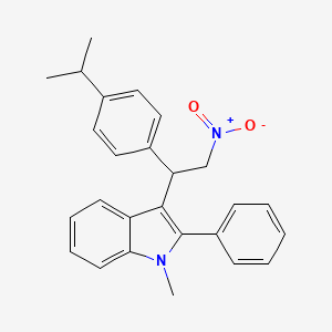 1-methyl-3-{2-nitro-1-[4-(propan-2-yl)phenyl]ethyl}-2-phenyl-1H-indole