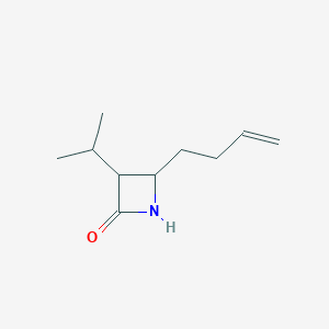 molecular formula C10H17NO B025656 4-But-3-enyl-3-propan-2-ylazetidin-2-one CAS No. 101347-89-1