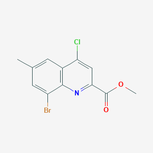 molecular formula C12H9BrClNO2 B2565607 Methyl 8-bromo-4-chloro-6-methylquinoline-2-carboxylate CAS No. 1260890-40-1
