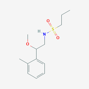 molecular formula C13H21NO3S B2565608 N-[2-METHOXY-2-(2-METHYLPHENYL)ETHYL]PROPANE-1-SULFONAMIDE CAS No. 1797878-19-3