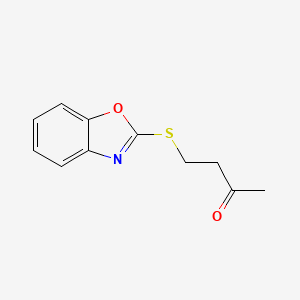 molecular formula C11H11NO2S B2565610 4-(1,3-Benzoxazol-2-ylsulfanyl)butan-2-one CAS No. 80944-36-1