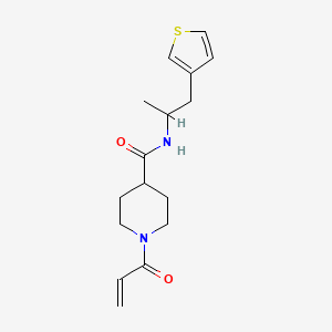 1-Prop-2-enoyl-N-(1-thiophen-3-ylpropan-2-yl)piperidine-4-carboxamide